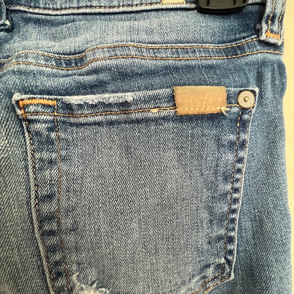 7 For All Mankind Sized 26 Distressed Denim - Picture 3 of 8